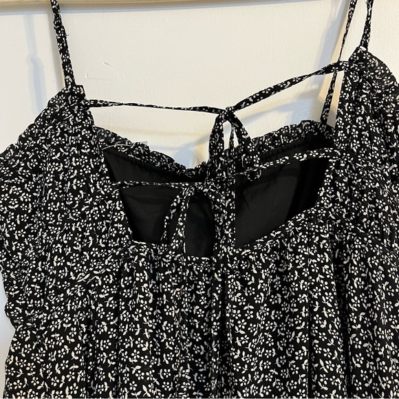 Madewell Black White Mini Dress Sophia Cami Tiered Mini Dress in Micro Daisy 2 - Picture 10 of 11